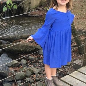 Dark purple/blue bell sleeve dress